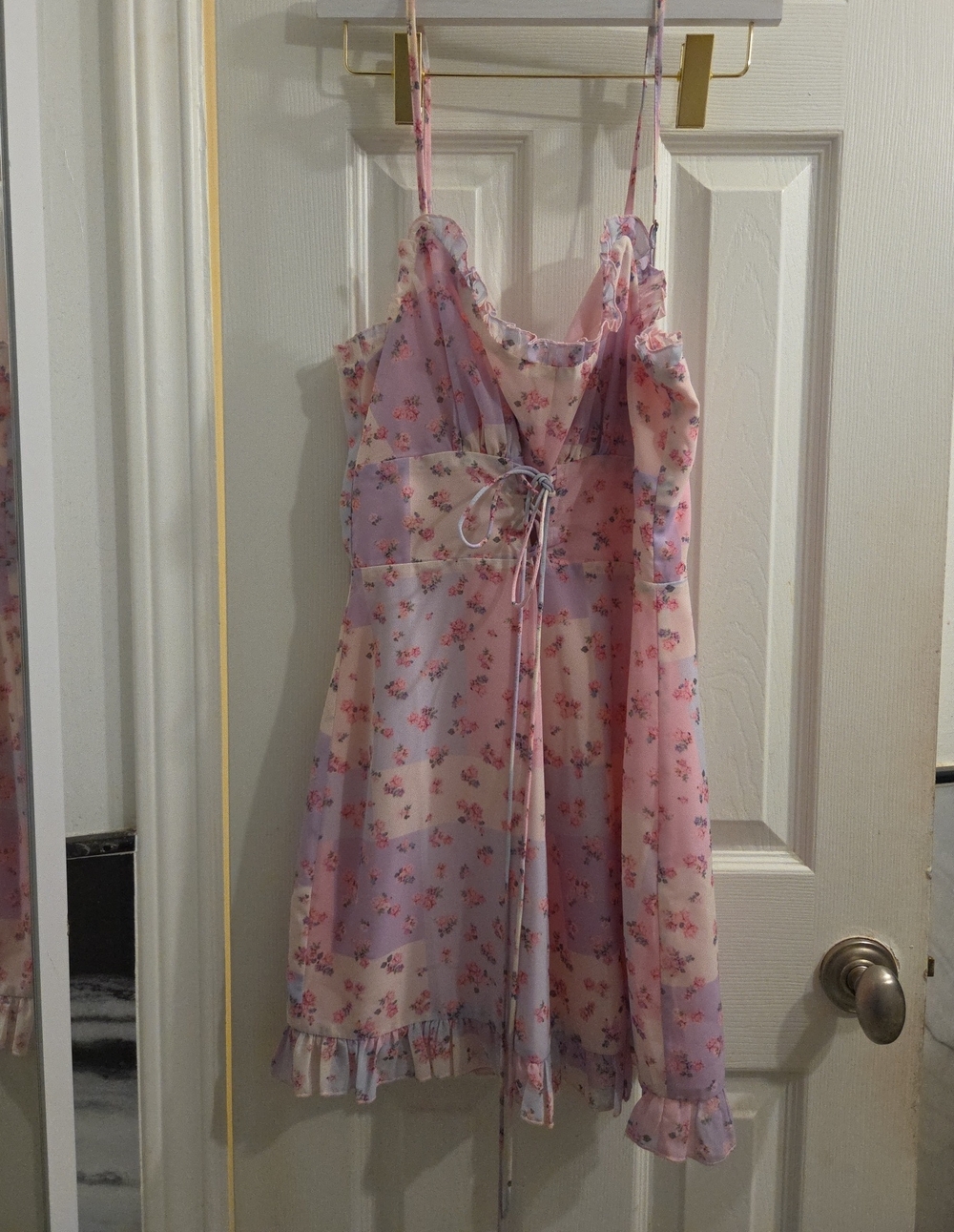 Sugar Thrillz Pink Floral Tie-Front Dress
